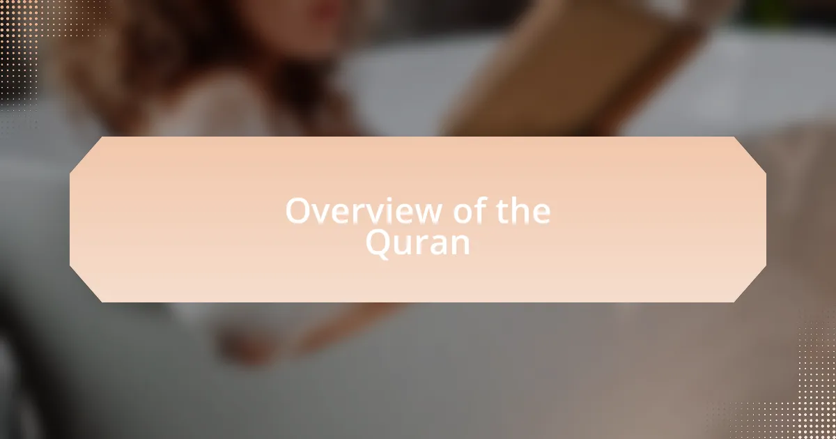 Overview of the Quran
